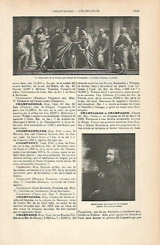 LAMINA ESPASA 14426: El casamiento de la Virgen por Champagne