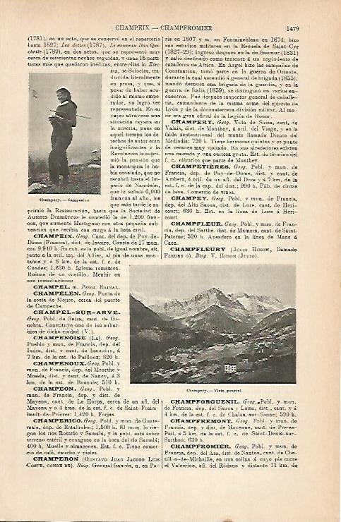 LAMINA ESPASA 14433: Vista de Champery Suiza