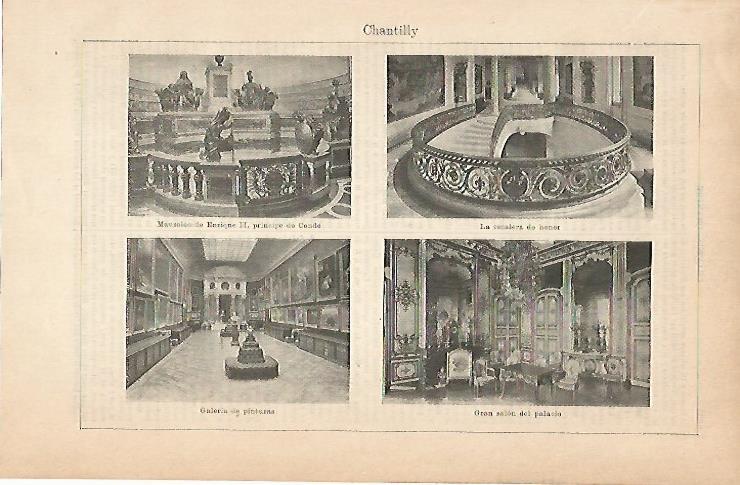 LAMINA ESPASA 14439: Interior del Palacio de Chantilly