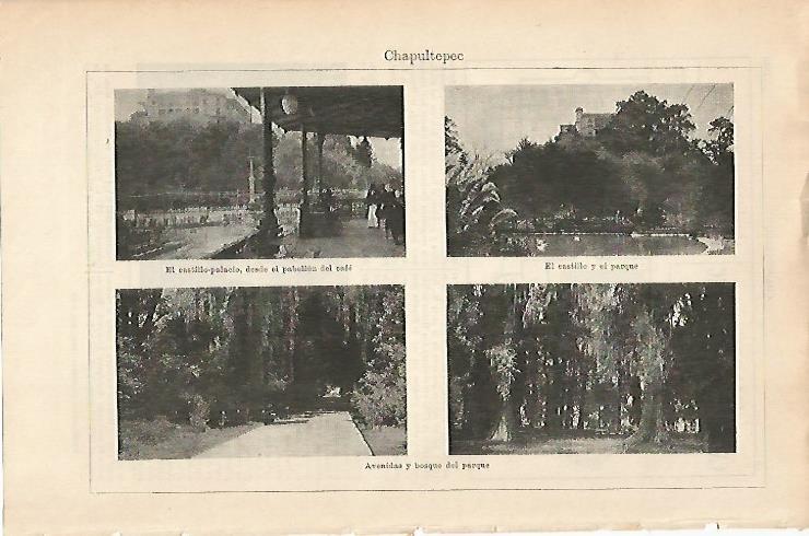 LAMINA ESPASA 14444: Vistas de Chapultepec Mejico