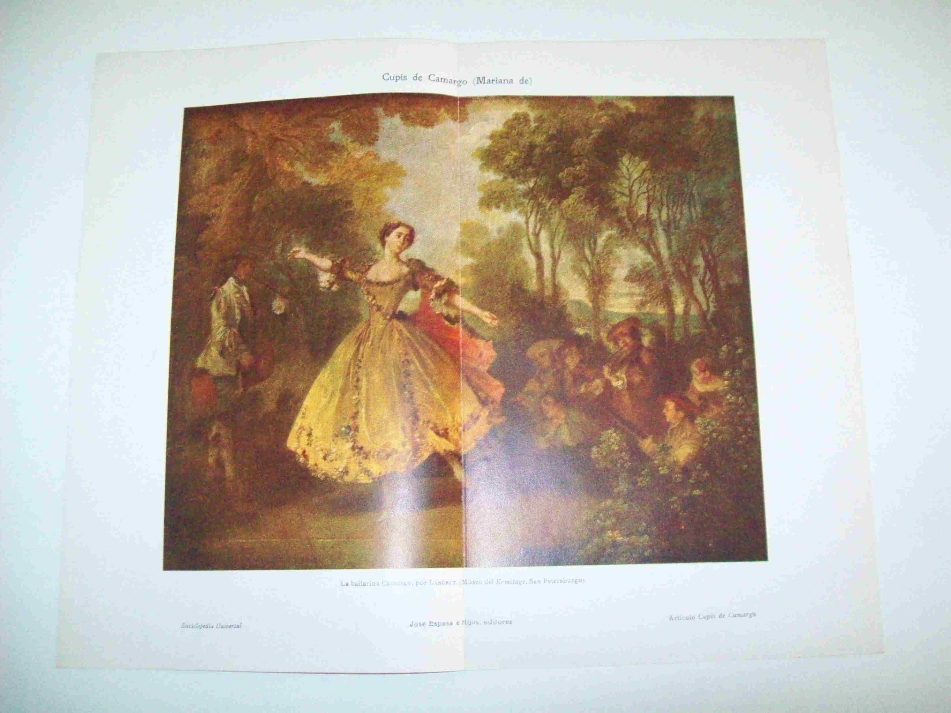LAMINA ESPASA 14452: La bailarina Camargo por Lancret