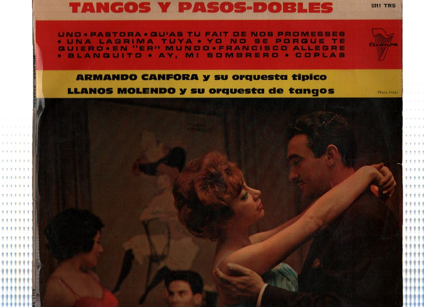 Disco/Vinilo-LP 33 1/3: Recopilatorio TANGOS Y PASOS-DOBLES - Armando Canfora y Llanos Molendo (Trianon)