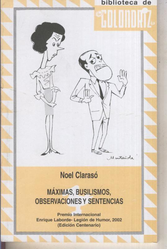 Biblioteca de la Golondriz numero 37: Maximas, Busilismos, Observaciones y Sentencias