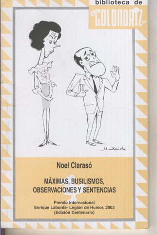 Biblioteca de la Golondriz numero 37: Maximas, Busilismos, Observaciones y Sentencias