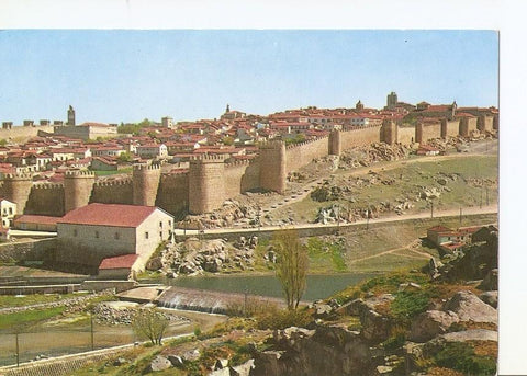 Postal 025167 : Vista parcial de la ciudad amurallada. Avila