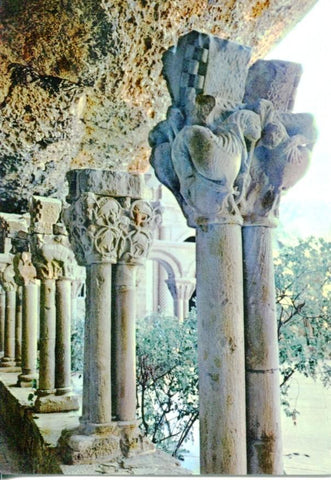 Postal 016658: HUESCA Pirineo Aragones - Jaca detalle del Claustro de San Juan de la Peña