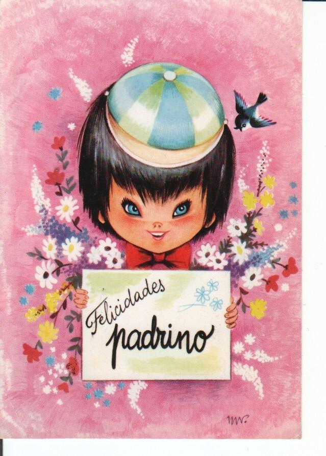 Postal 016833: ILUSTRACION  DE NIÑO CHINO - Felicitacion a Padrino 
