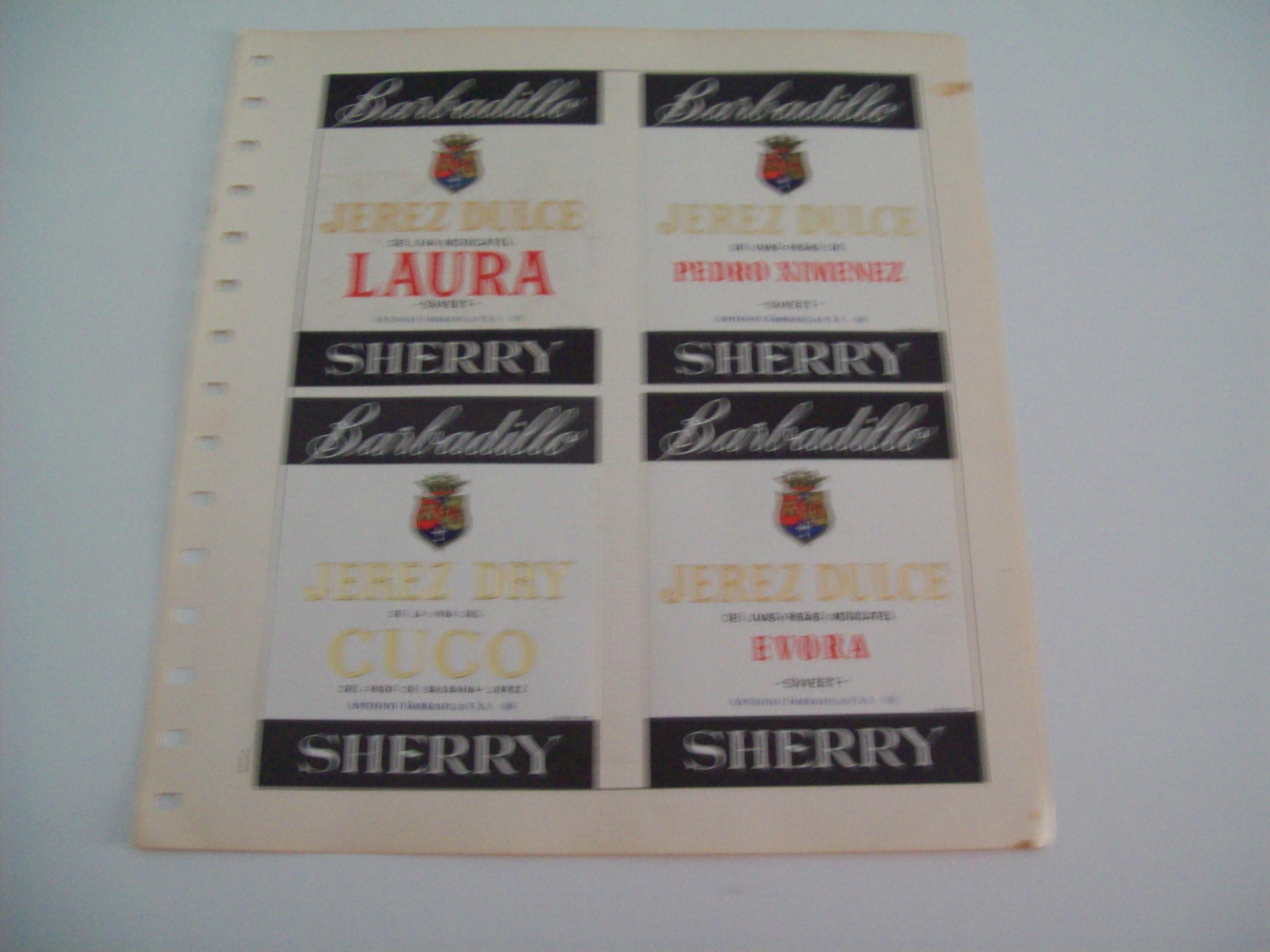 ETIQUETA LICOR 2327: Jerez de Barbadillo