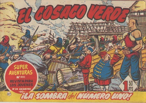 El Cosaco Verde original numero 067: la sombra del numero uno (numerado 1 en trasera)