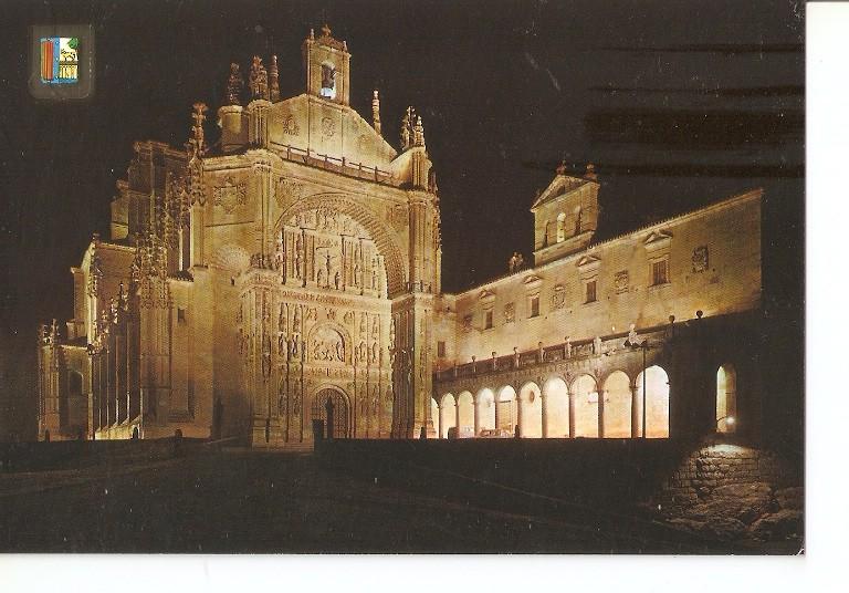 Postal 048387 : Salamanca. Convento de San Esteban. Vista nocturna