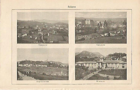 LAMINA ESPASA 7295: Vistas de Solares Cantabria