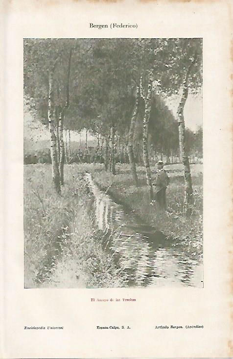 LAMINA ESPASA 8153: El arroyo de las truchas de F. Bergen