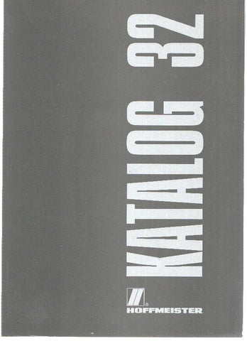 Catalogo: HOFFMEISTER, KATALOG 32: Catalogo Iluminacion