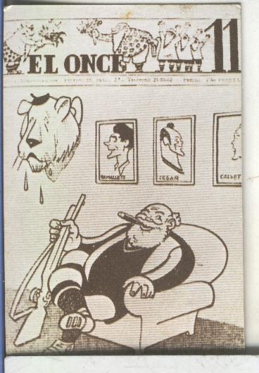 Cromos: Catalunya porta del mundial 82 numero 084: Dibuixo de Castanys para la revista Once