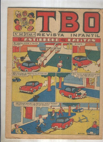 TBO numero 547: El antirrobo del capitan (Blanco), (numerado 3 en trasera)
