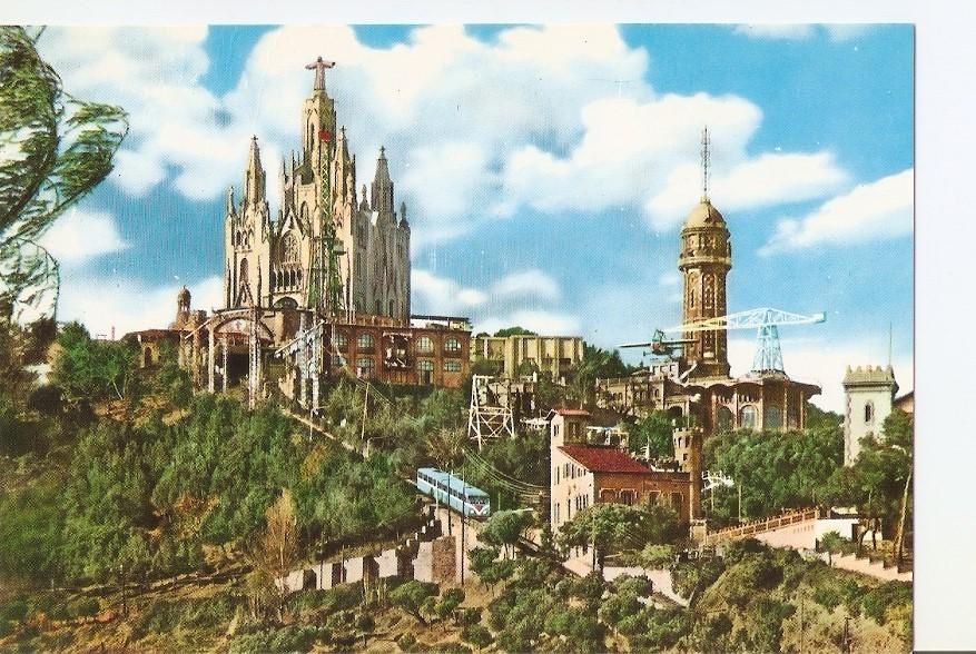 Postal 027811 : Barcelona, Tibidabo, Basilica Nacional Expiatoria del Sagrado Corazon