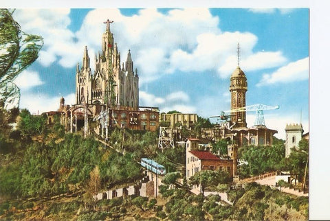 Postal 027811 : Barcelona, Tibidabo, Basilica Nacional Expiatoria del Sagrado Corazon