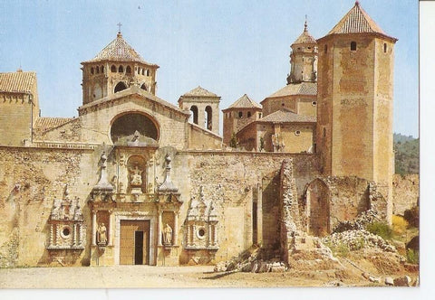 Postal 028451 : Real Monasterio de Poblet, fachada de la iglesia