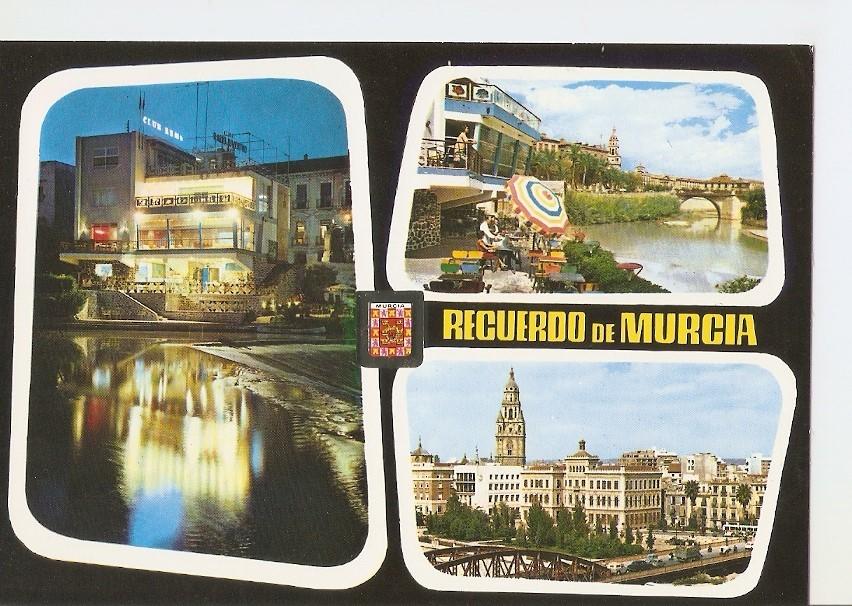 Postal 039935 : Murcia. Club de Remo. Vista nocturna