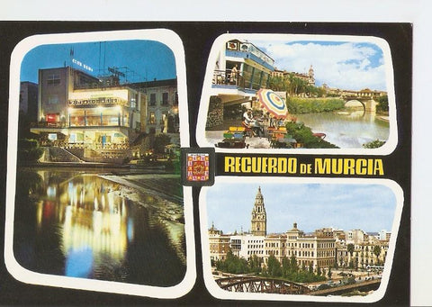 Postal 039935 : Murcia. Club de Remo. Vista nocturna
