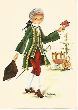 POSTAL 53239: TRAJES DE EPOCA. EL ROCOCO. 1760-1770