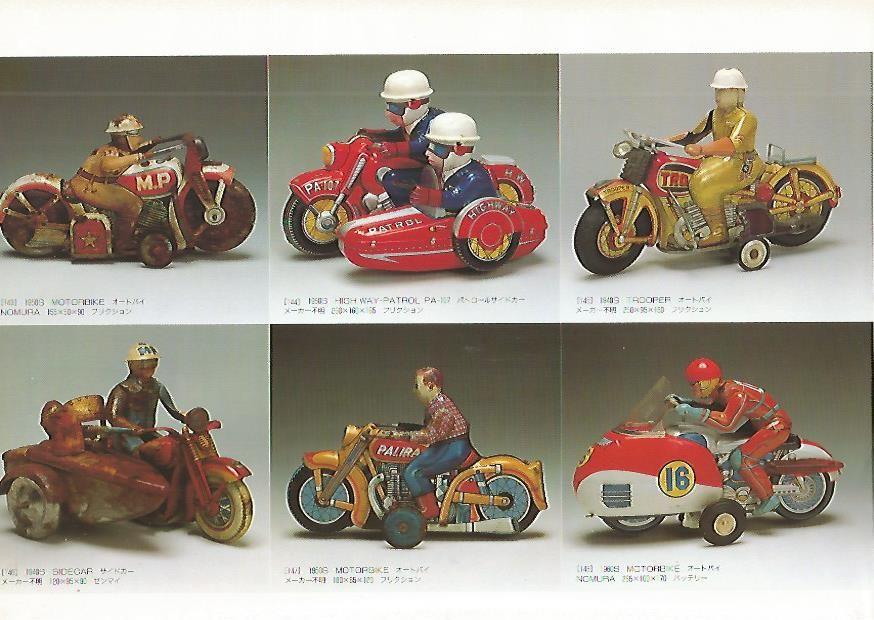 LAMINA / SHEET 28: MOTORBIKE. 1950s/ HIGH WAY-PATROL. 1950s/ TROOPER. 1940s/ SIDECAR. 1940s/ MOTORBIKE 1950s/ MOTORBIKE 1960s
