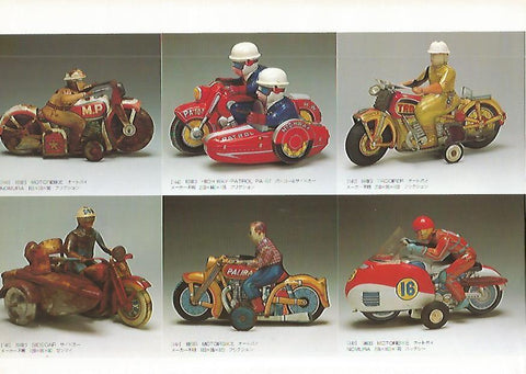 LAMINA / SHEET 28: MOTORBIKE. 1950s/ HIGH WAY-PATROL. 1950s/ TROOPER. 1940s/ SIDECAR. 1940s/ MOTORBIKE 1950s/ MOTORBIKE 1960s