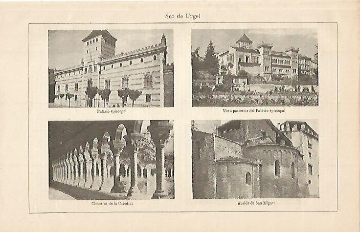 LAMINA ESPASA 609: Vistas de la Seu de Urgell Lleida