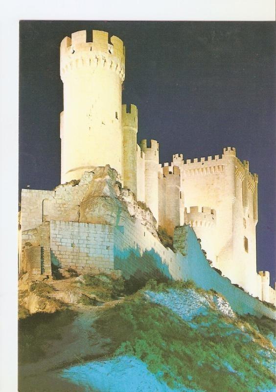Postal 024268 : Castillo. Vista nocturna. Peñafiel (Valladolid)