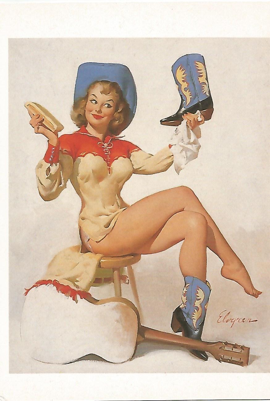 Postal 50763: PIN-UP - Gil Elvgren - A Polished Performance. 1964