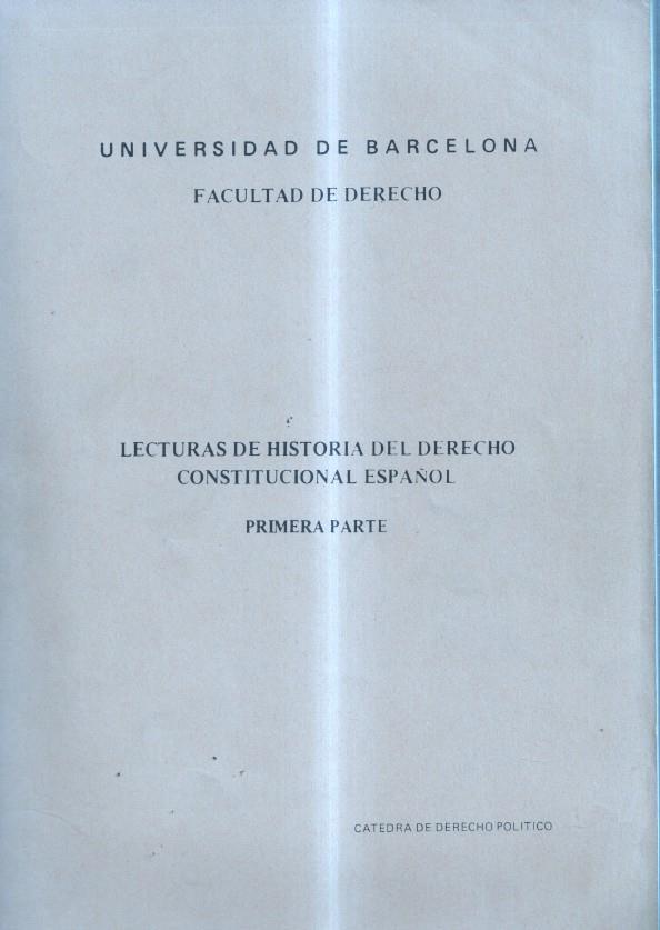 Lecturas de Historias del Derecho Constitucional Español