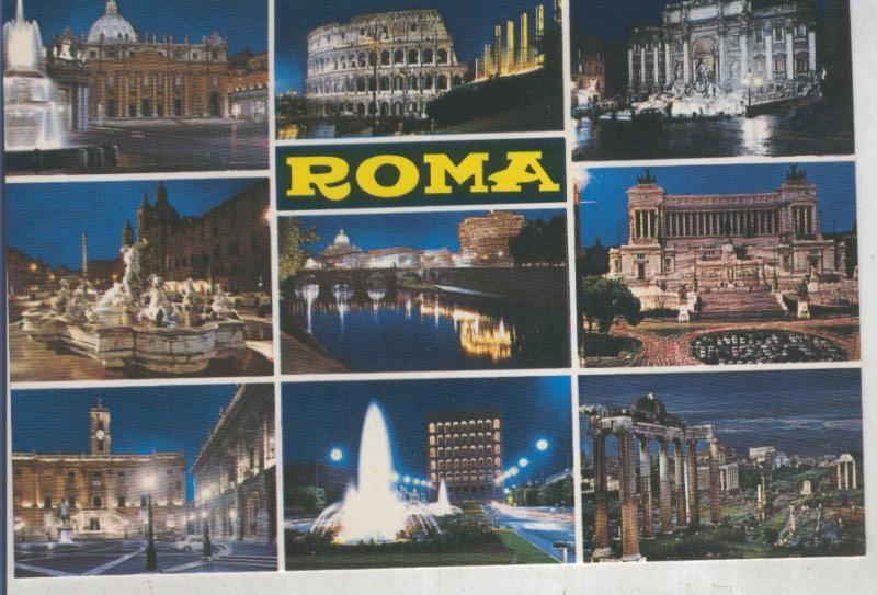 Postal 016024: Vistas nocturnas de Roma