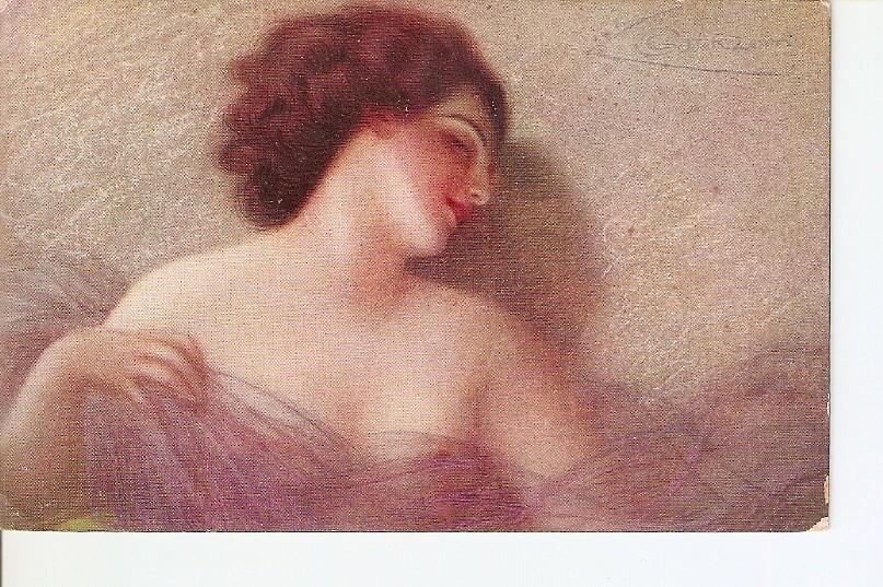 Postal 025758 : Pintura. Mujer