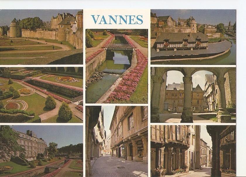 Postal 030251 : Vannes Les remparts les jardins et les vieilles maisons