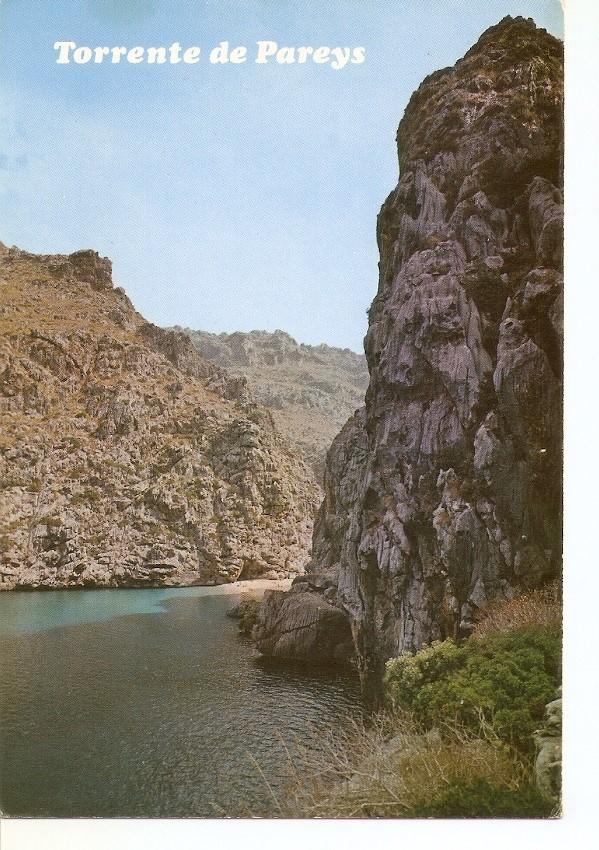 Postal 034197 : Mallorca (Baleares) España. La Calobra desembocadura del Torrente de Pareys