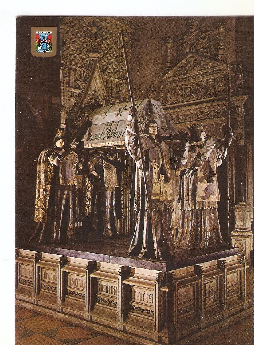 Postal 038492 : Catedral de Sevilla. Monumento a Colon. Panteon