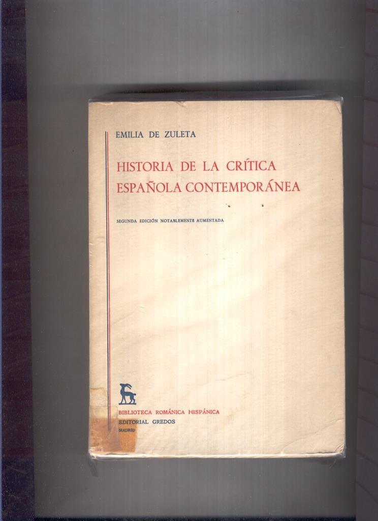 Historia de la critica Española Contemporanea