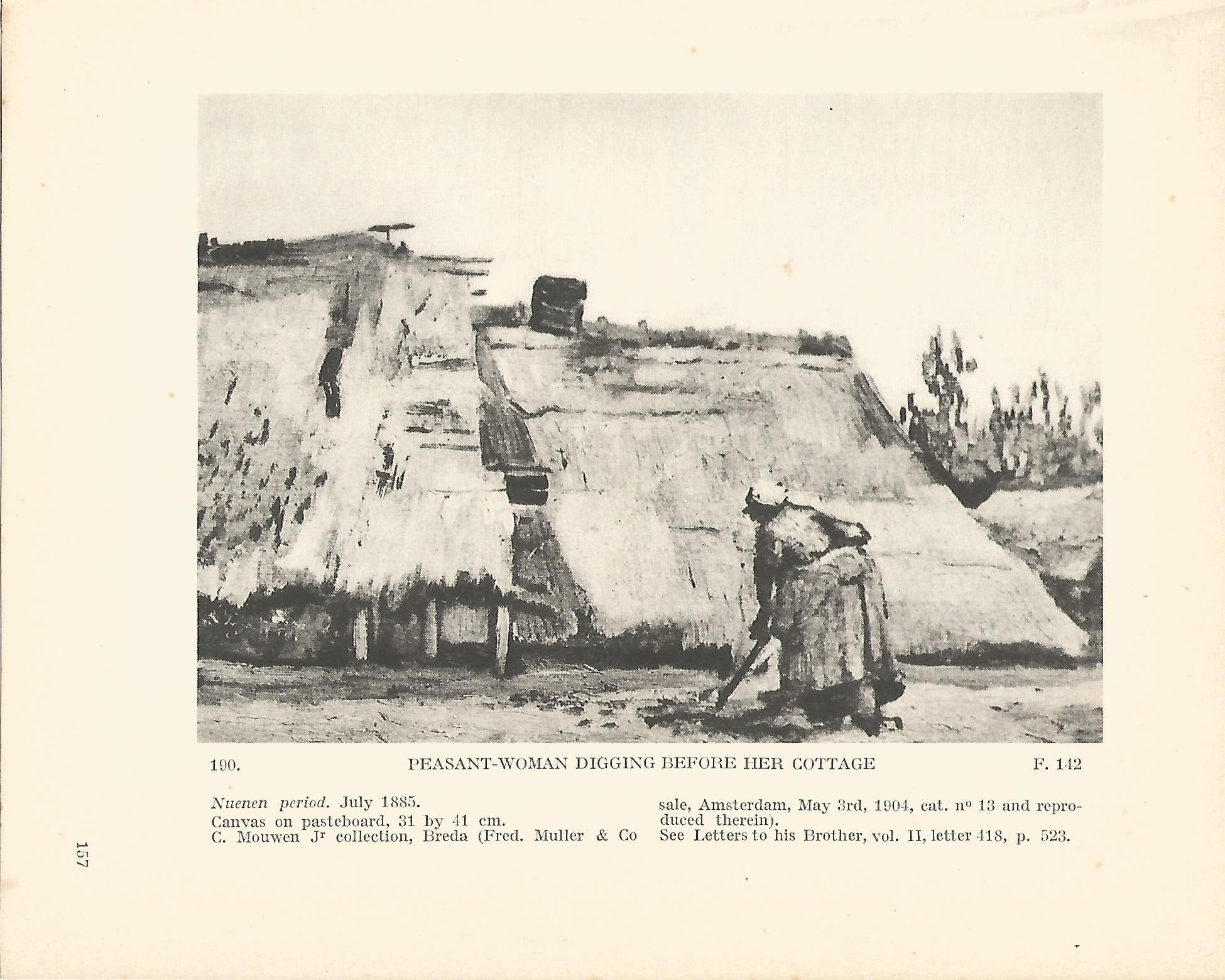 LAMINA 1265: VAN GOGH. Peasant-woman diggind before her cottage