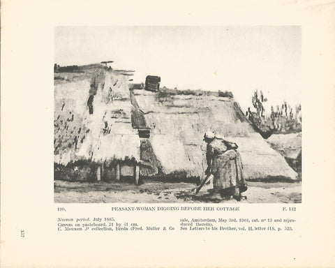 LAMINA 1265: VAN GOGH. Peasant-woman diggind before her cottage