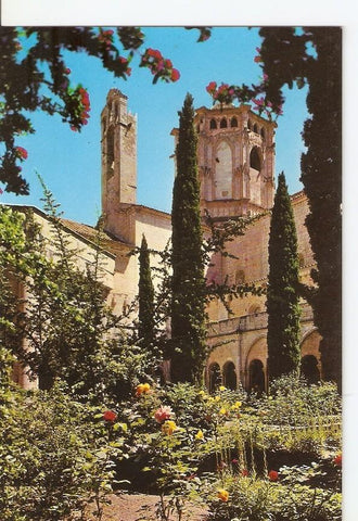 Postal 040006 : Real Monasterio de Poblet. El cimborio dede el jardin del claustro