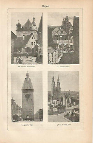 LAMINA ESPASA Alemania 7848: vistas de Espira Alemania