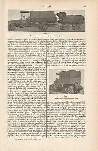 LAMINA ESPASA 10993: Tractor aleman de la Primera Guerra Mundial