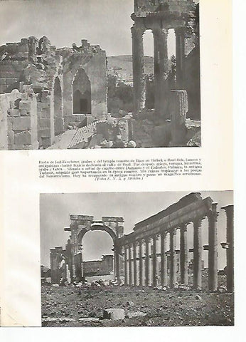 LAMINA GEOGRAFIA 0016: Ruinas de Balbek y Palmira