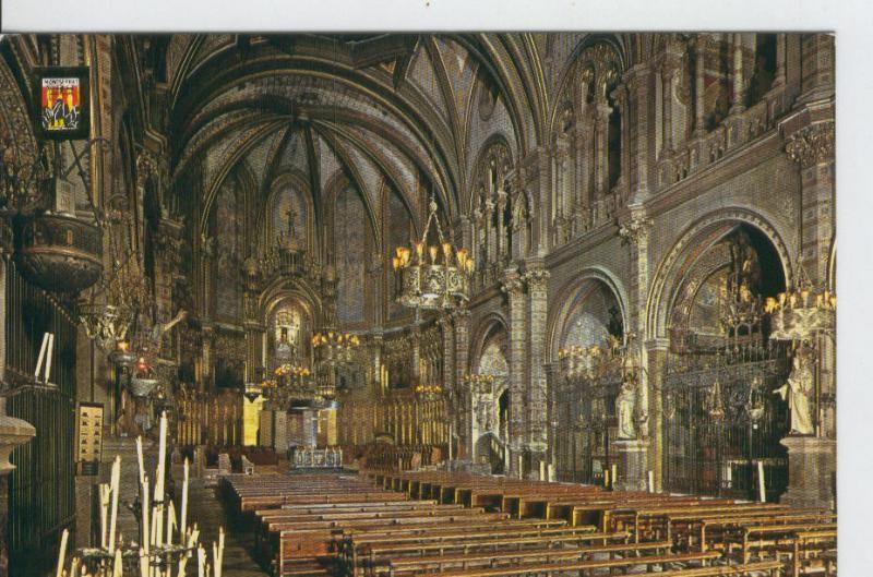 Postal 6689: Interior basilica de Montserrat