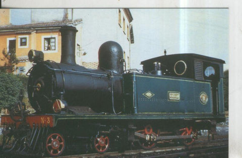 Postal 011236: F.C.Vasco Asturiano, Locomotora vapor numero3, Pravia