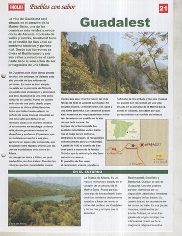 Guia HOLA de pueblos con sabor, ficha 21: Guadalest