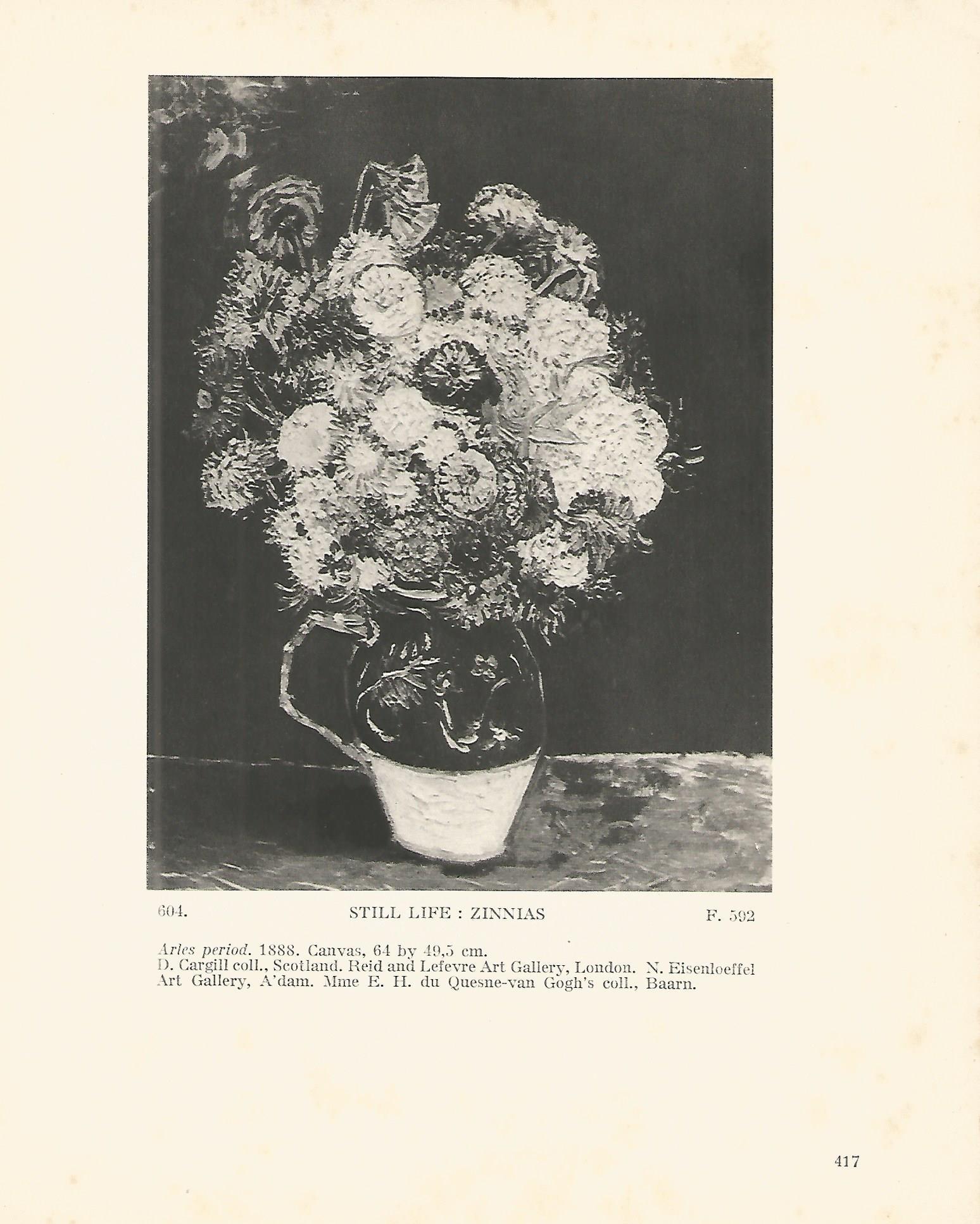 LAMINA 1407: VAN GOGH. Still Life: Zinnias