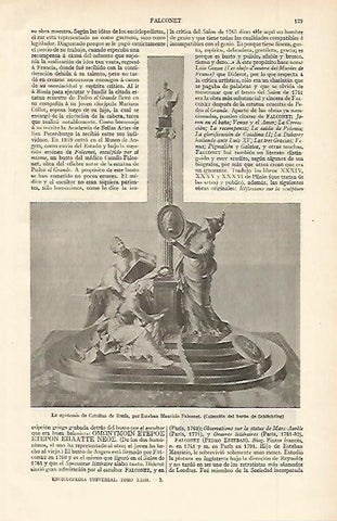 LAMINA ESPASA 2424: La apoteosis de Catalina de Rusia por Falconet