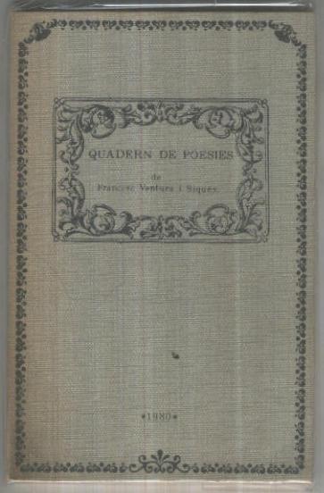 Quadern de poesies de Francesc Ventura i Siques