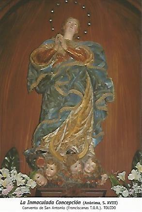 POSTAL 54603: Inmaculada Concepcion siglo XVIII. Toledo